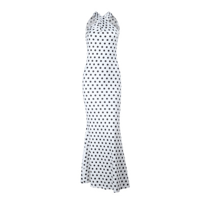 Halter Neck Polka Dot Waist-Cinching Bodycon Mini Dress 01