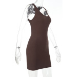 Women's Cut-Out Back Spaghetti Strap Bodycon Mini Dress