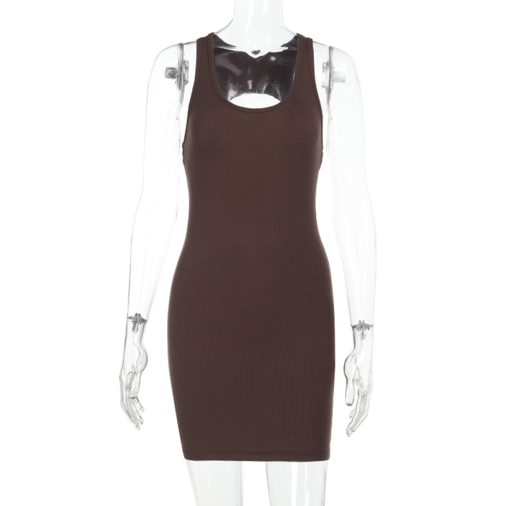 Women's Cut-Out Back Spaghetti Strap Bodycon Mini Dress