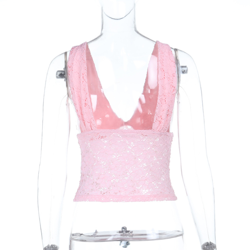 Lace Trim V-Neck Camisole Tank Top