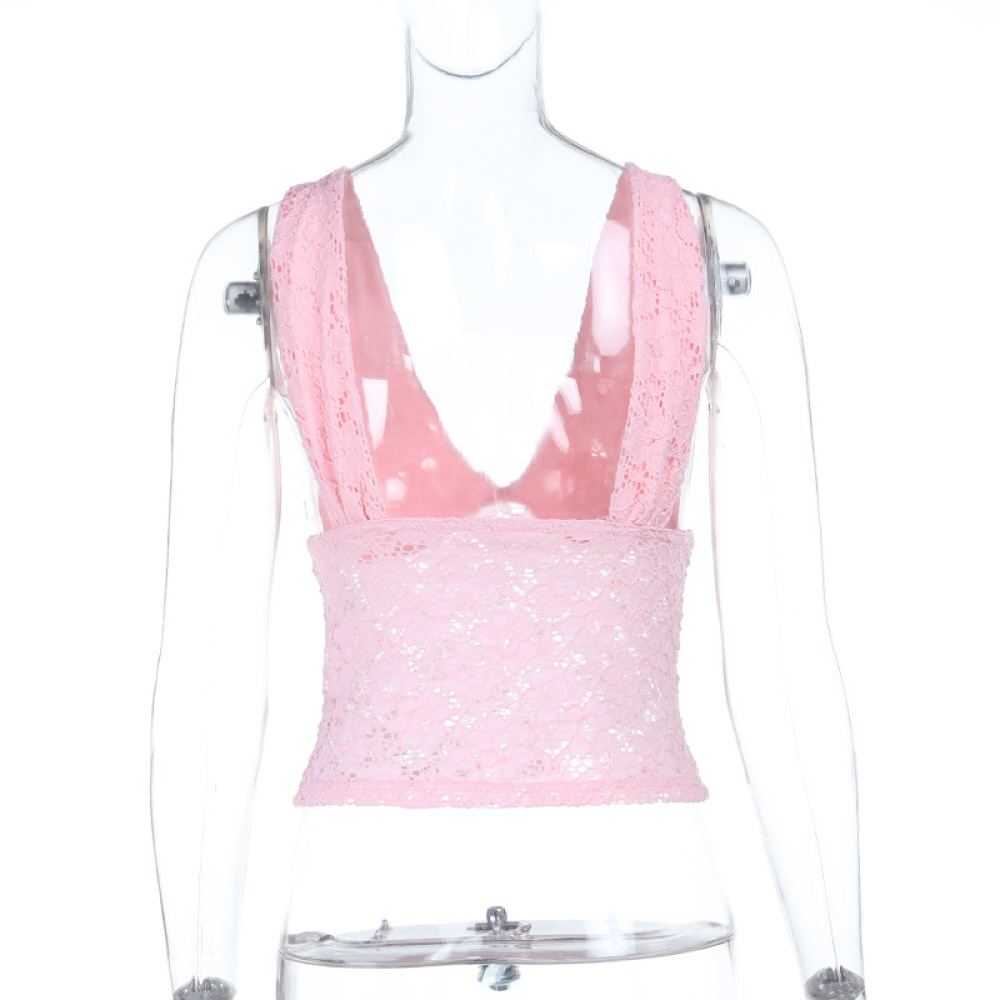 Lace Trim V-Neck Camisole Tank Top