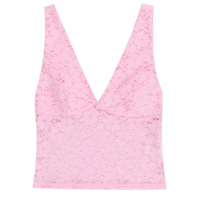 Lace Trim V-Neck Camisole Tank Top 01