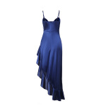 Women's Halter Backless Slit Maxi Dress