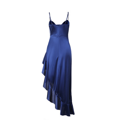 Women's Halter Backless Slit Maxi Dress 01