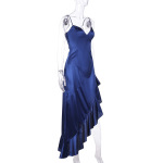 Women's Halter Backless Slit Maxi Dress