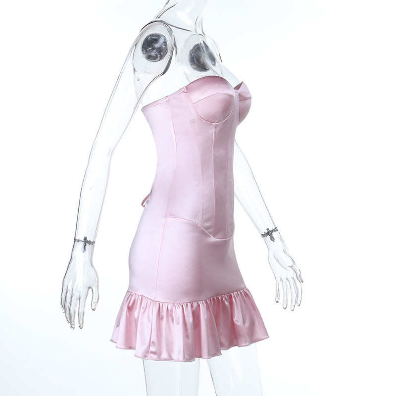 Solid Color Wrap Waist Sleeveless Midi Dress