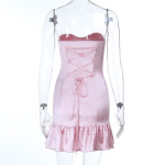 Solid Color Wrap Waist Sleeveless Midi Dress
