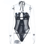 Women's Sexy Cutout Halter Crop Top