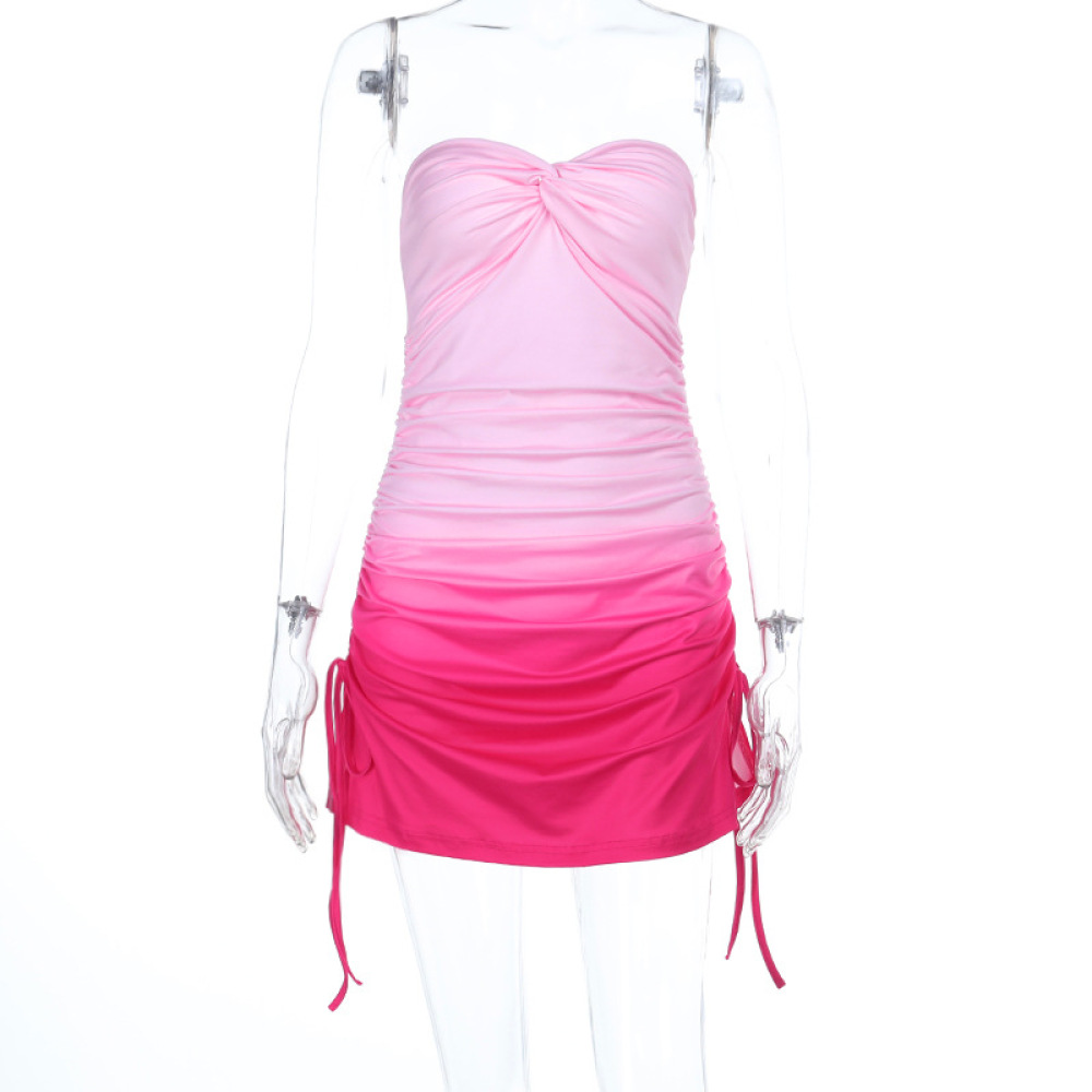 Gradient Sheer Tulle Mermaid Dress