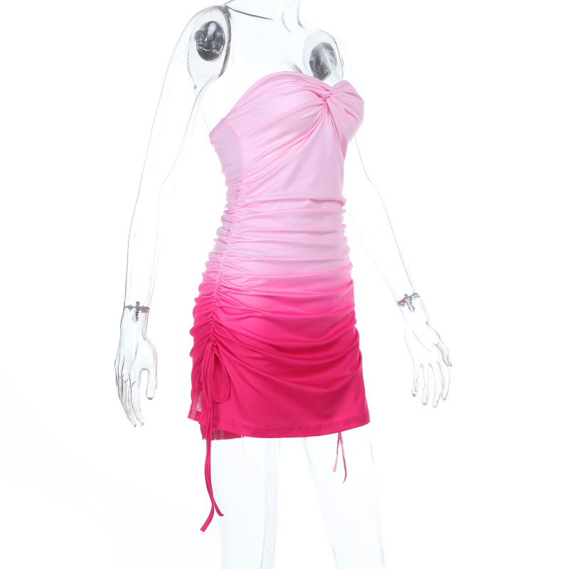 Gradient Sheer Tulle Mermaid Dress