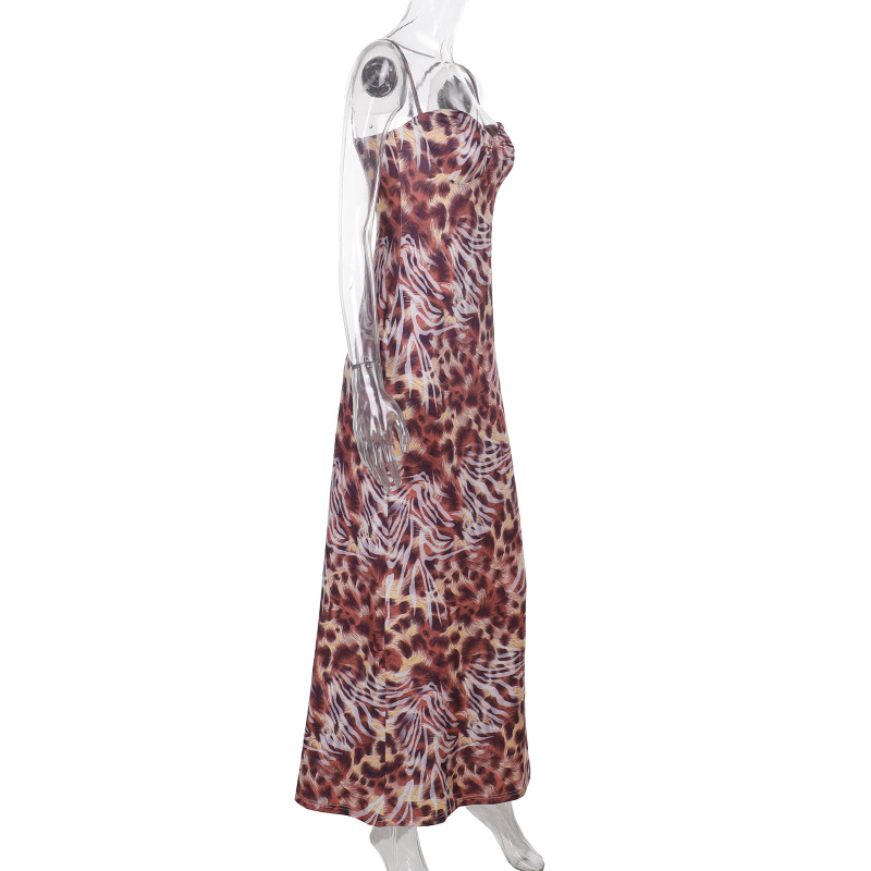 Women's Zebra & Leopard Print Bodycon Maxi Dress