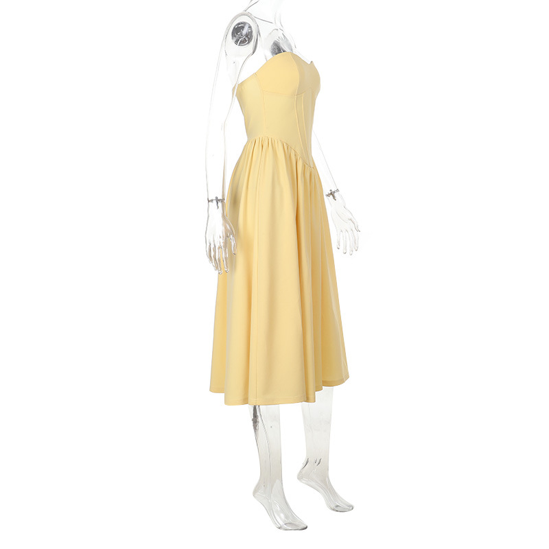 Women's Sleeveless Bustier Maxi Dress