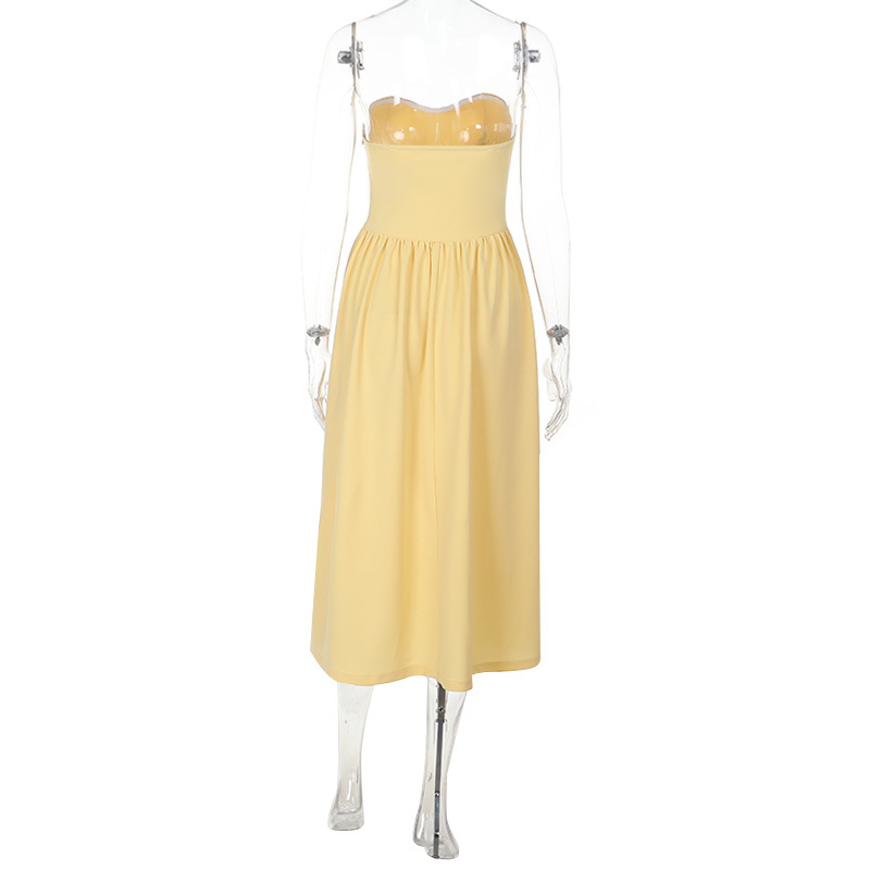 Women's Sleeveless Bustier Maxi Dress