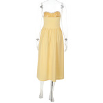 Women's Sleeveless Bustier Maxi Dress