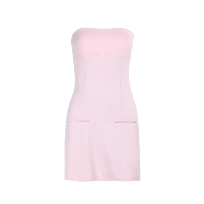 Women's Sexy Tube Top Bodycon Mini Dress