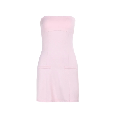 Women's Sexy Tube Top Bodycon Mini Dress 01