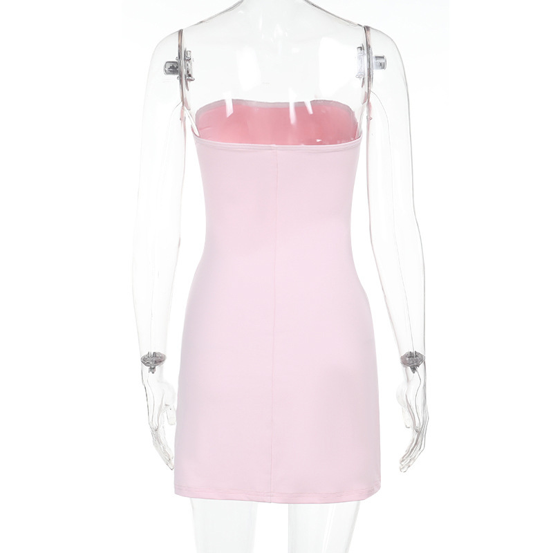 Women's Sexy Tube Top Bodycon Mini Dress