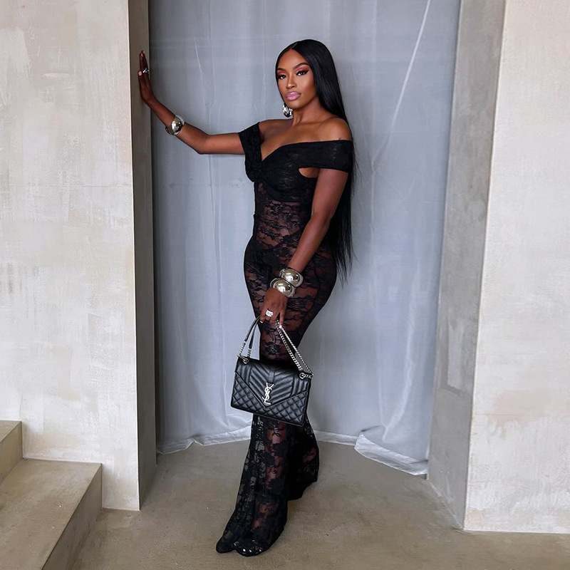 Women's Sexy Lace Romper with Heart Cutout Neckline