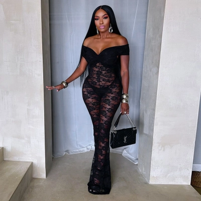 Women's Sexy Lace Romper with Heart Cutout Neckline 02