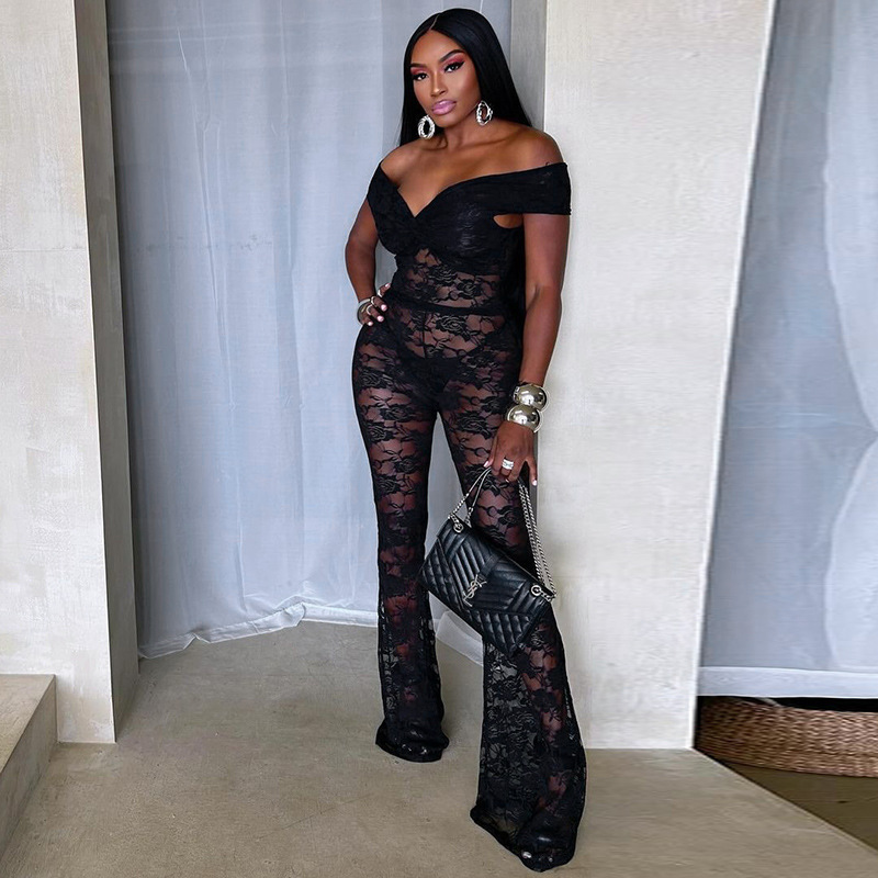 Women's Sexy Lace Romper with Heart Cutout Neckline