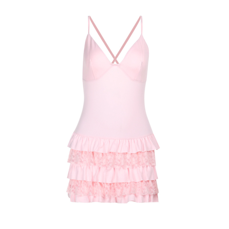 Sexy Backless Jumpsuit with Ruffled Deep V 