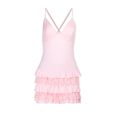 Sexy Backless Jumpsuit with Ruffled Deep V  01