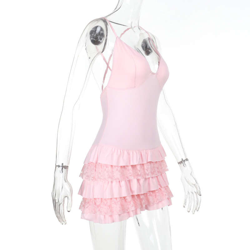 Sexy Backless Jumpsuit with Ruffled Deep V 