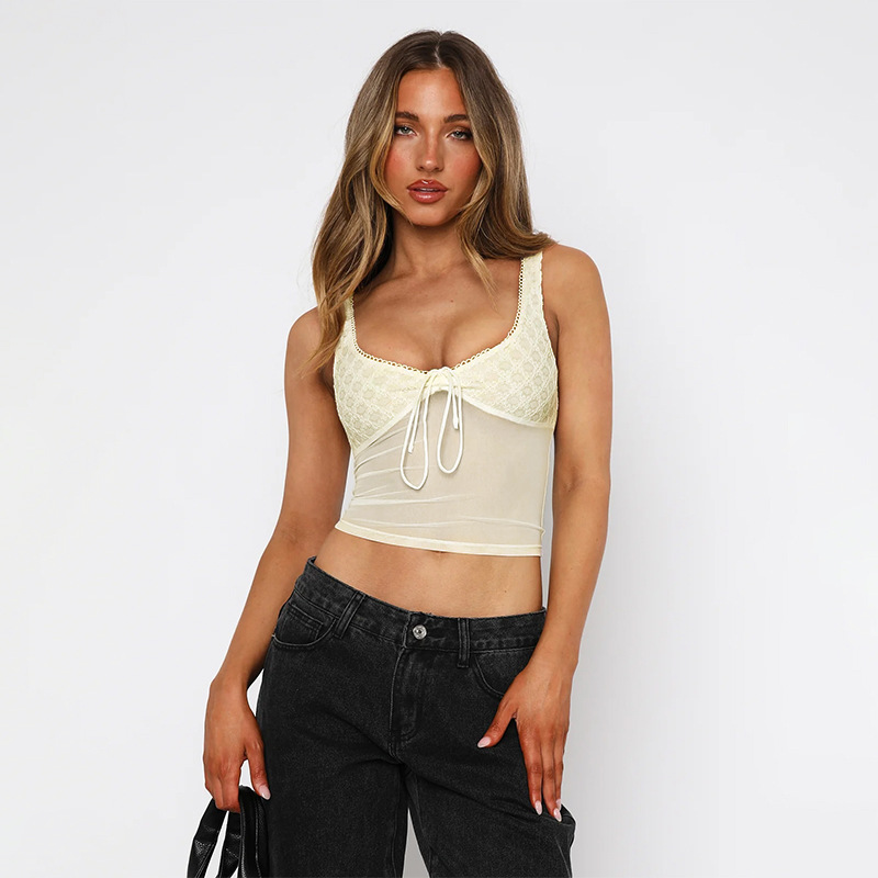 Women's Jacquard Woven Sleeveless Tank Top