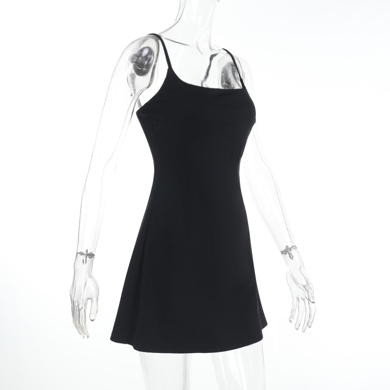 Adjustable Strap Midi with Lace Trim & Side Split Square Neck Slip Dress