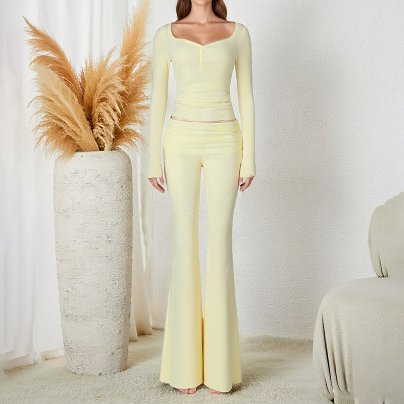 Shiny Matching Two-Piece Set