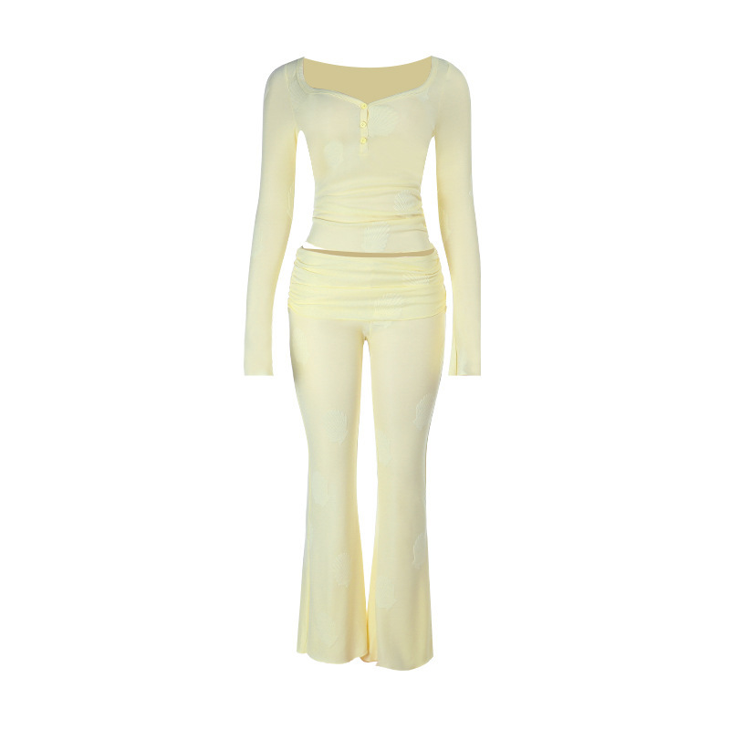 Shiny Matching Two-Piece Set