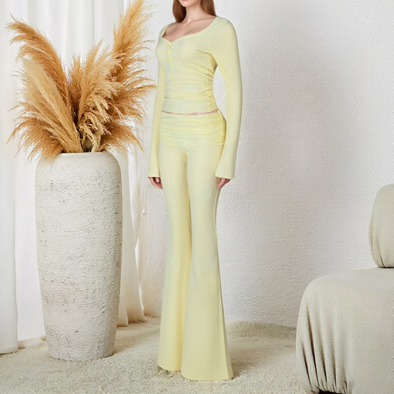 Shiny Matching Two-Piece Set