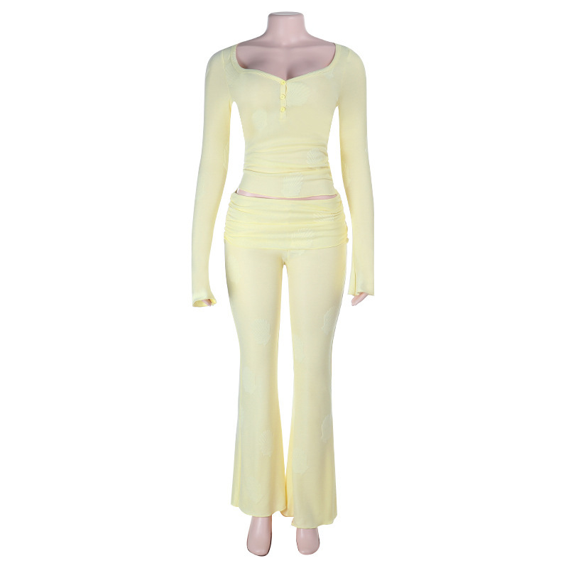 Shiny Matching Two-Piece Set