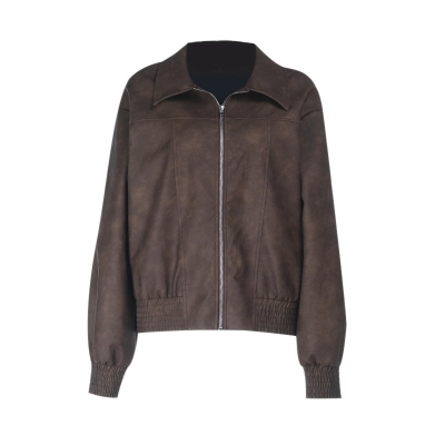 Color-Blocked Stand Collar Jacket 01