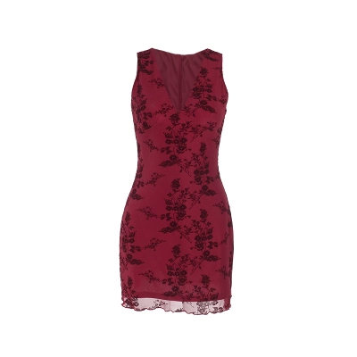 Sexy V-Neck Sleeveless Bodycon Mini Dress 01