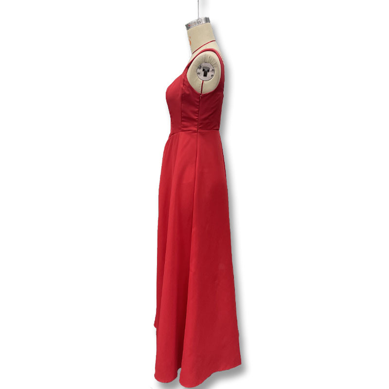 Square Neck Sleeveless Waist-Cinched Strap Dress