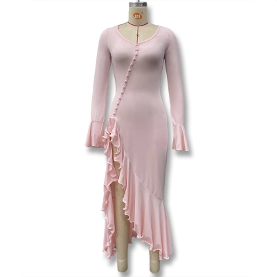 Sexy Y2K Bodycon Dress with Flared Sleeves 01