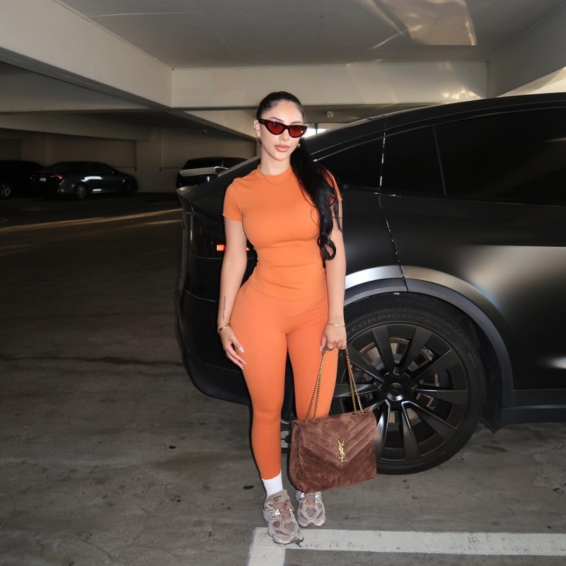 copy of Solid Color Crew Neck Short Sleeve T-Shirt and High Waist Fitted Long Pants 2-Piece Set 