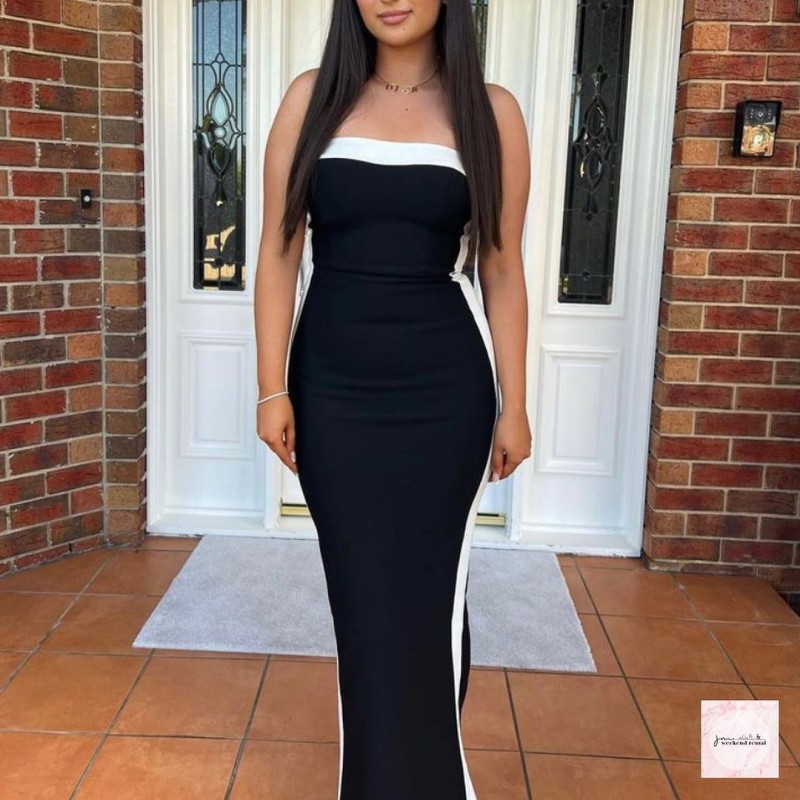 Solid Color Sleeveless Tube Top Bodycon Long Dress