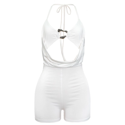 2025 Spring Summer New Women's Sexy Y2K Halter Crop Jumpsuit 01