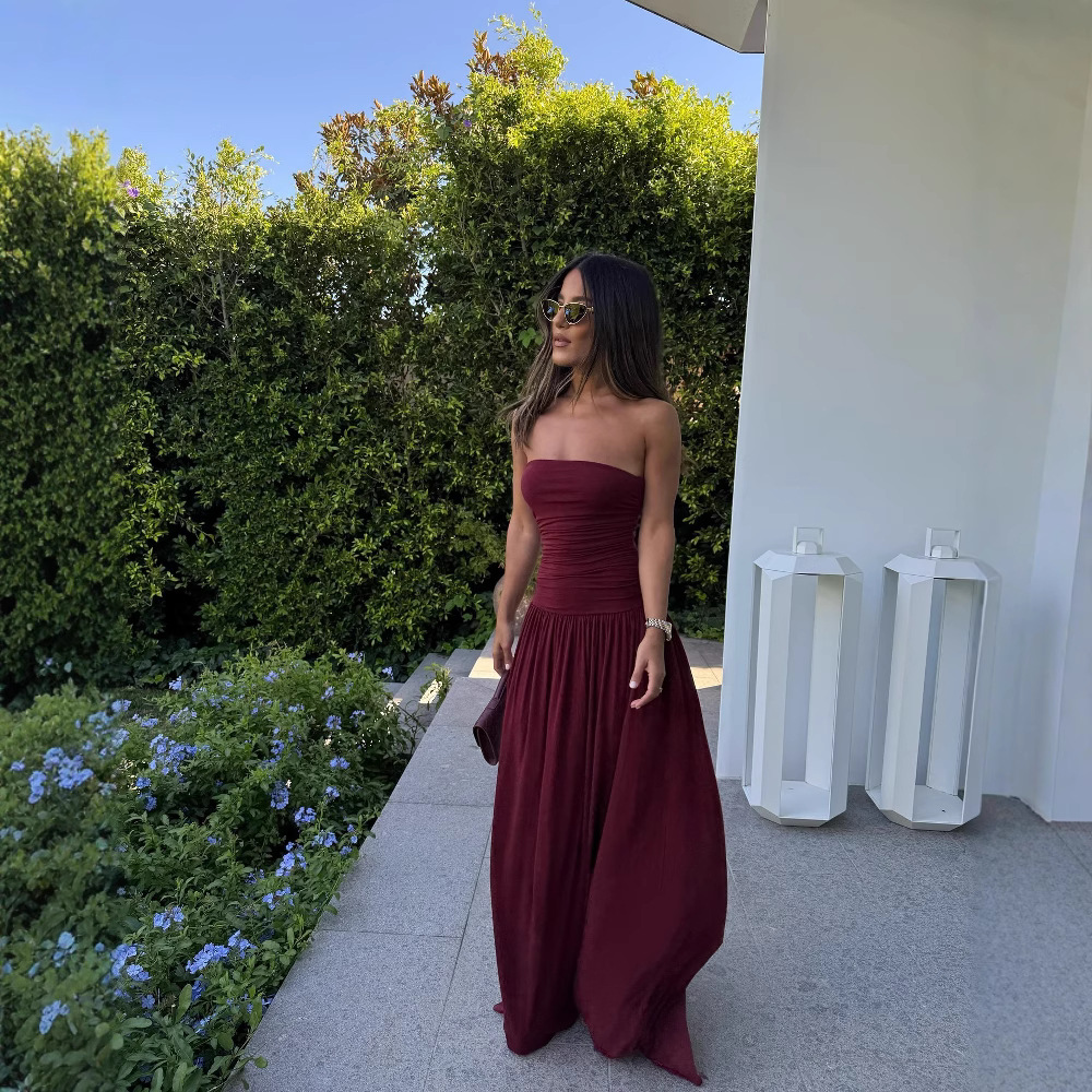 Strapless Fitted Waist A-Line Mini Dress