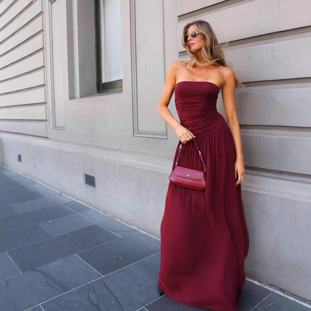 Strapless Fitted Waist A-Line Mini Dress