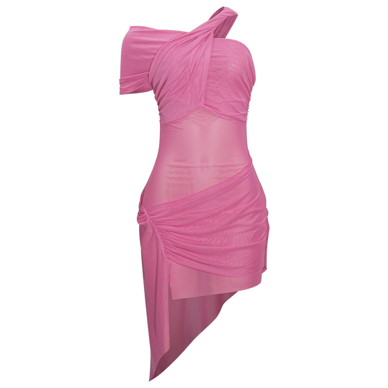  Ruched Halter Neck Backless Bodycon Mini Dress