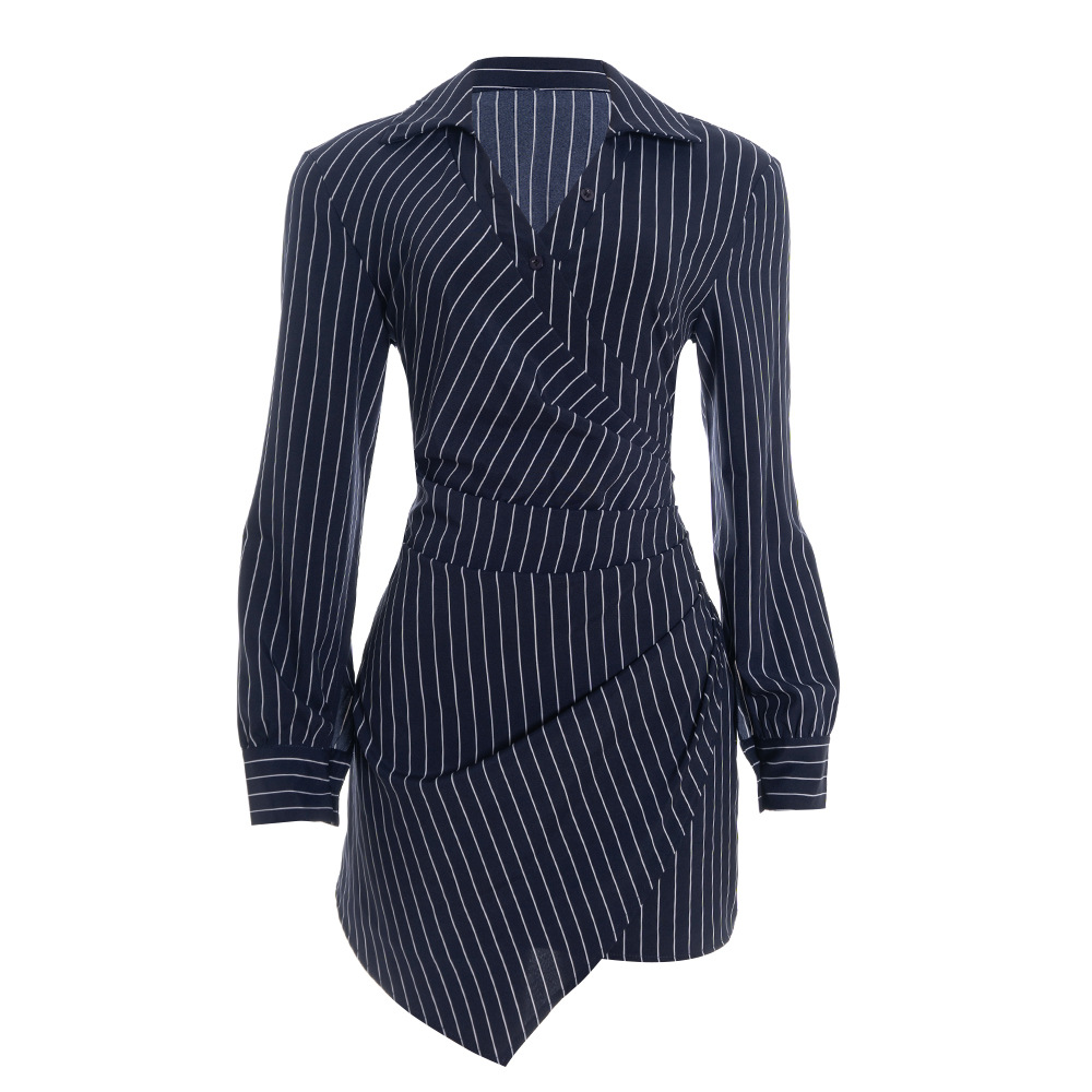 Elegant Striped Bodycon Maxi Dress with Asymmetrical Hem