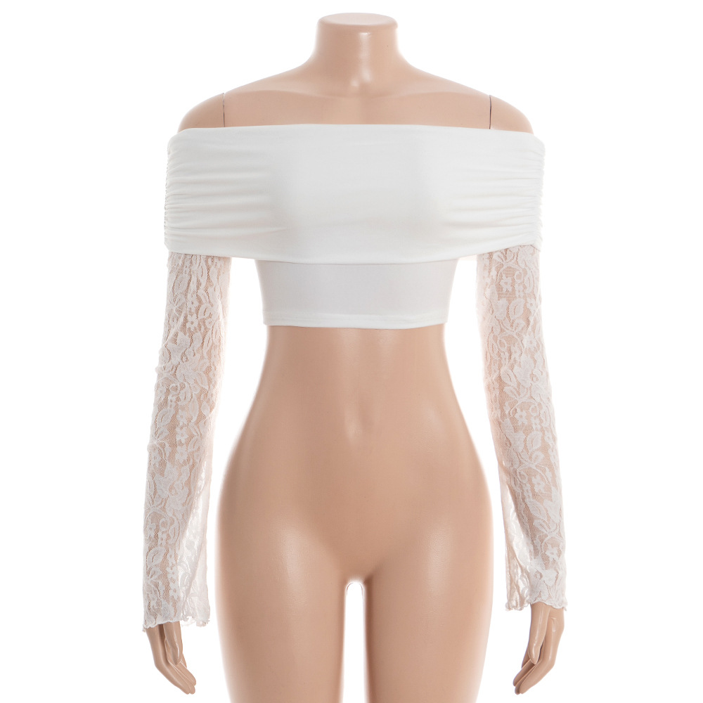  French-Style Off-the-Shoulder Crop Top