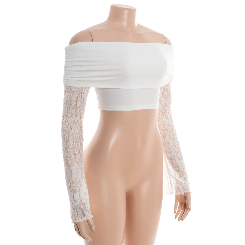  French-Style Off-the-Shoulder Crop Top