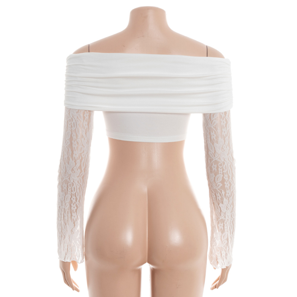  French-Style Off-the-Shoulder Crop Top