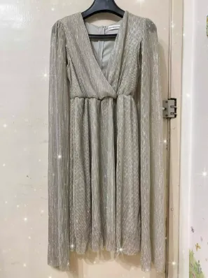 Summer New Fashion V-Neck Cape Cross-Border Dress review Theresa Taylor