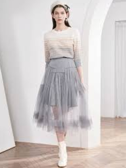 Elegant Pleated Semi-Sheer Skirt review Noah Smith