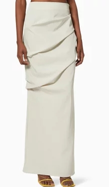 Solid Color Split Side Slim Fit Bodycon Midi Skirt review Sophie Adams